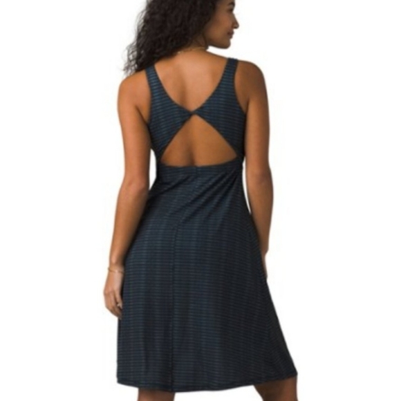 Prana Skypath Performance Knit Athleasure Nautical Wicker Sleeveless Dress XL - Picture 2 of 10